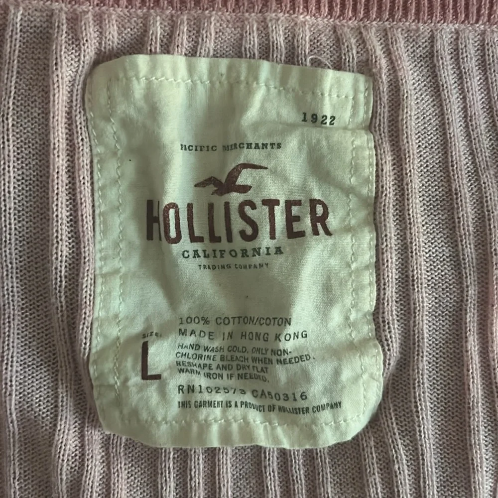 Rare Hollister Y2K vintage pink cable knit 3/4 sleeve Henley top - Picture 12 of 12